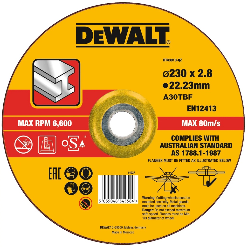 DEWALT High Performance OSA Cutting Disc, 230 mm, DT43913-QZ