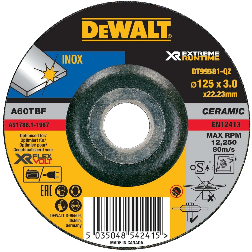 DEWALT XR Extreme Runtime Cutting / Grinding Disc, DT99581-QZ