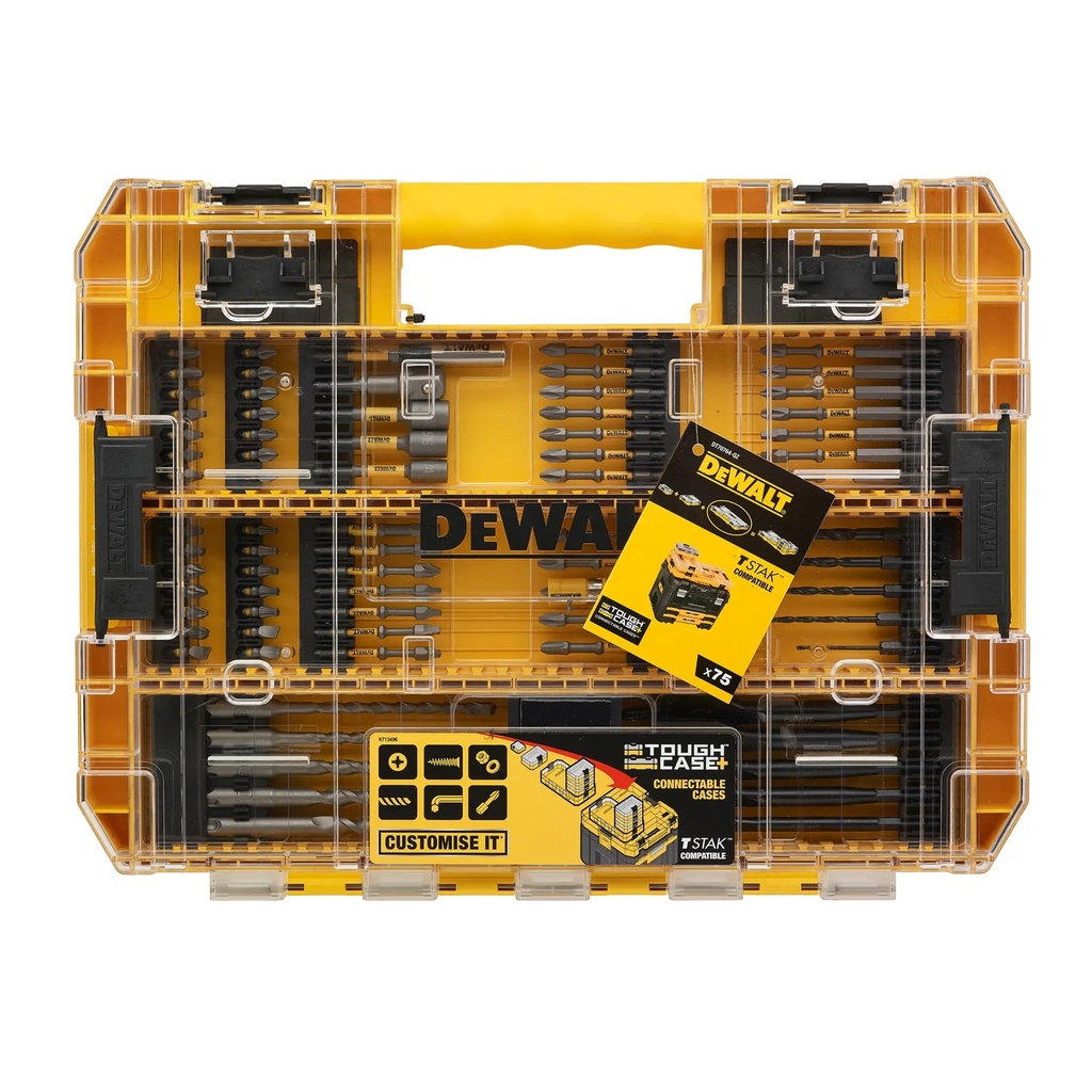 DEWALT Set de masini de gaurit, 75 de piese, DT70764-QZ