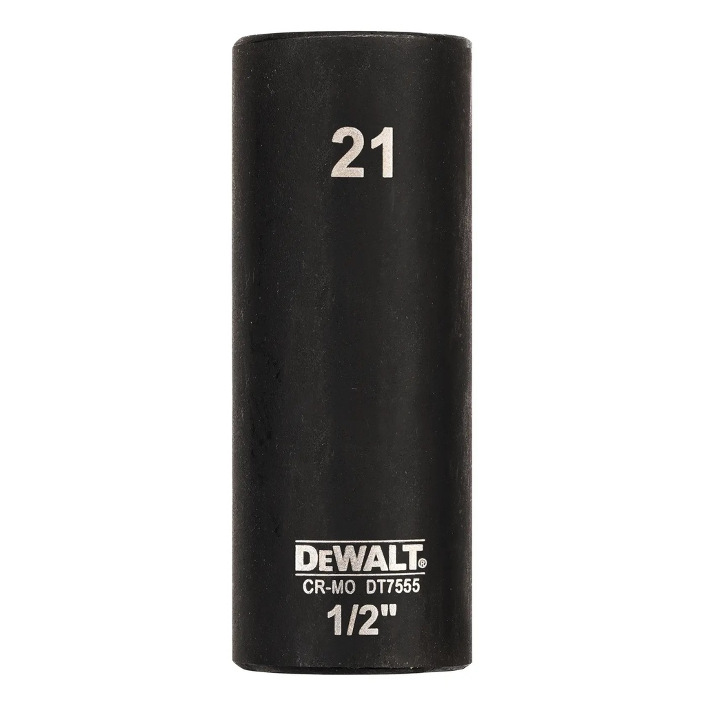 DEWALT Cheie tubulara de impact de 1/2 in., adanca, 21 mm, DT7555-QZ