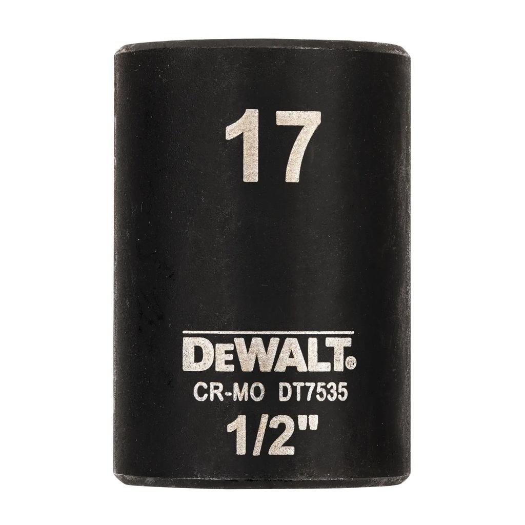DEWALT 1/2" Shallow Impact Socket, 17mm, DT7535-QZ