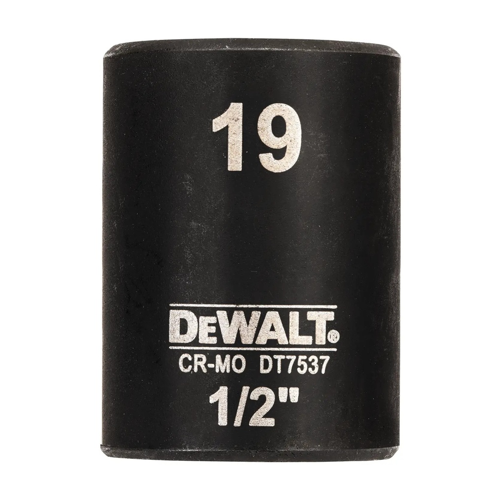 DEWALT 1/2" Shallow Impact Socket, 19mm, DT7537-QZ
