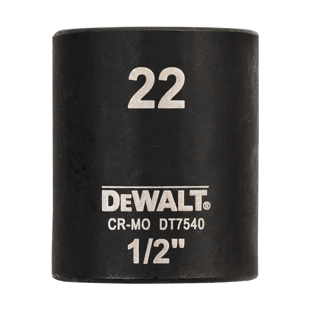 DEWALT 1/2" Shallow Impact Socket, 22mm, DT7540-QZ