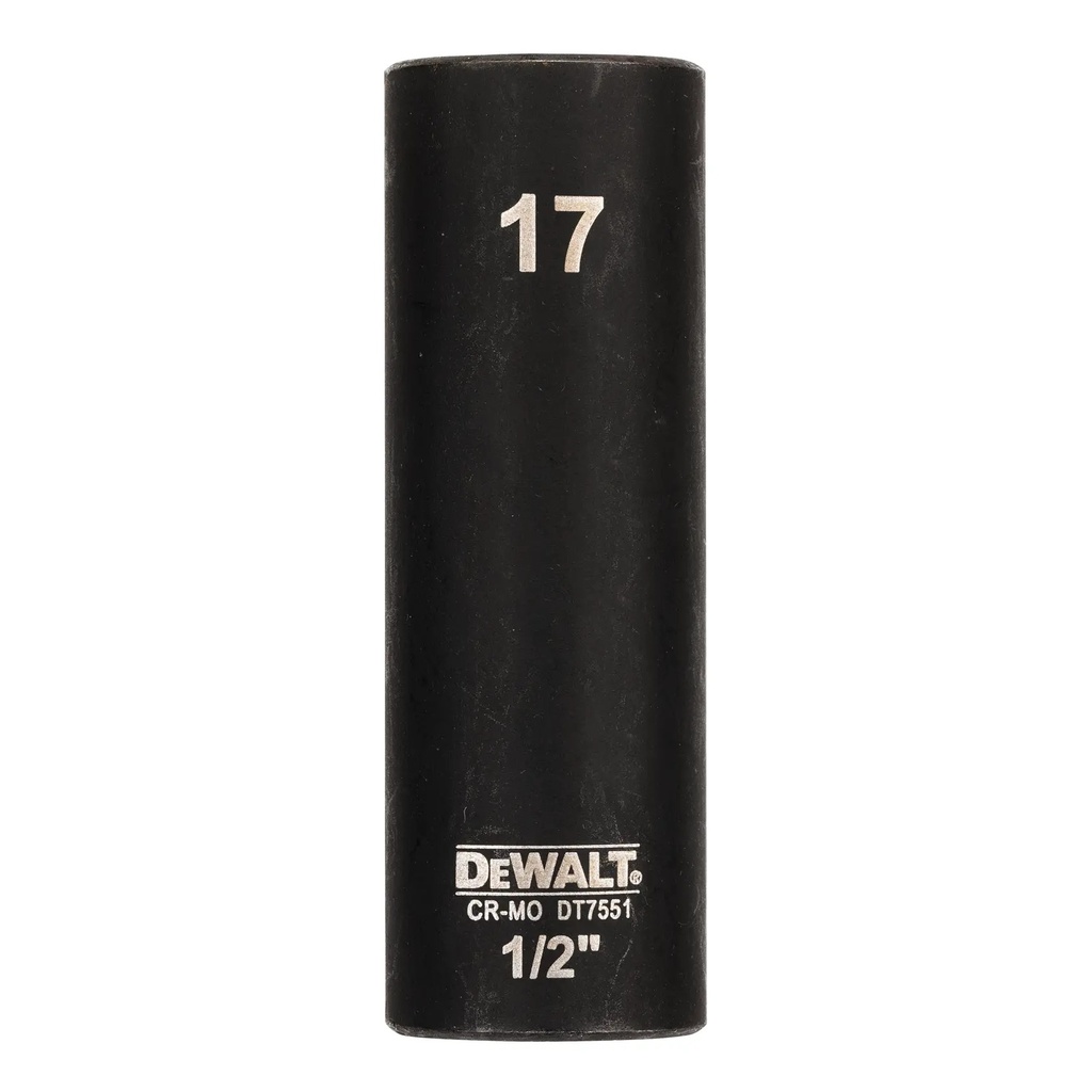 DEWALT Cheie tubulara de impact 1/2", adanca, 17 mm, DT7551-QZ