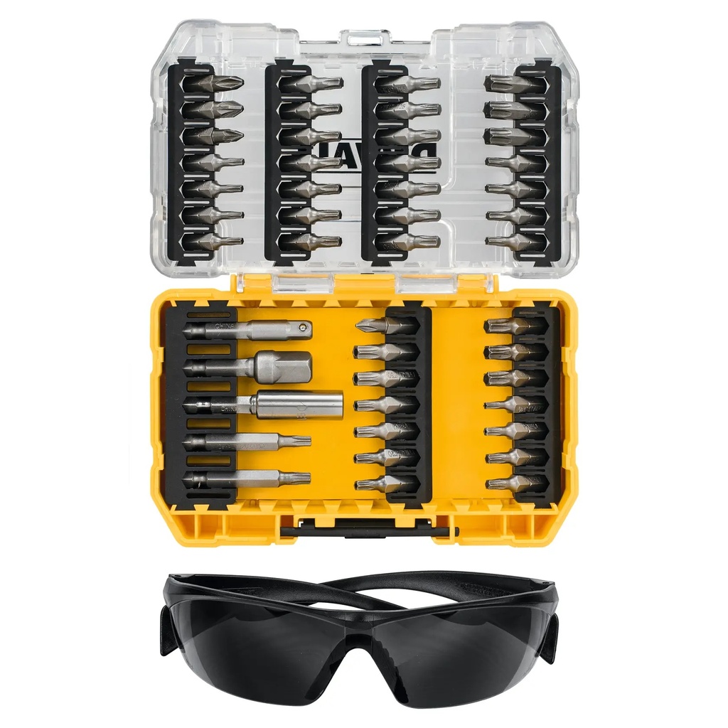 DEWALT Set de surubelnite si ochelari de protectie Tx, 47 de piese, DT70704-QZ