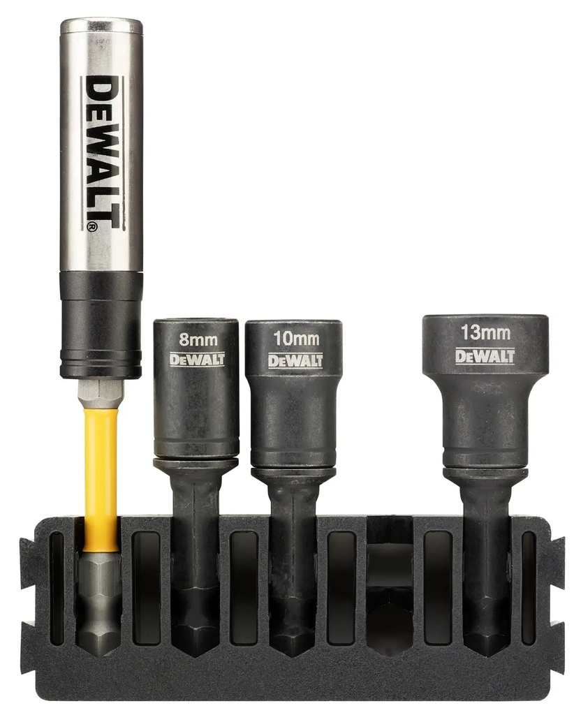 DEWALT CLEANABLE NUT DRIVER & TORSION BIT HOLDER, 4PC, DT70827-QZ
