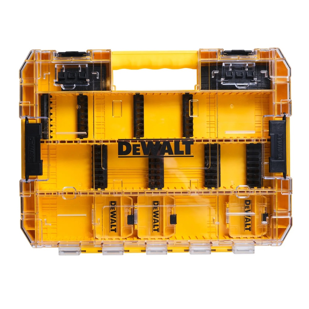 DEWALT Geanta mare rezistenta + Geanta mica de depozitare voluminoasa x3 + Divizoare + Bare pentru biti de surubelnita, Goala, Goala, Goala, DT70804-QZ