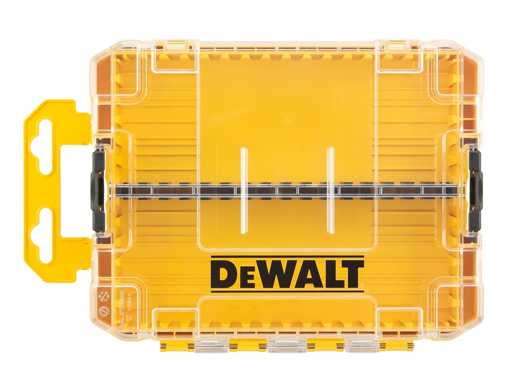 DEWALT Medium Tough Case Organiser + Small Bulk Storage Case + Dividers + Screwdriver Bit Bars, Empty, Empty, Empty, DT70802-QZ