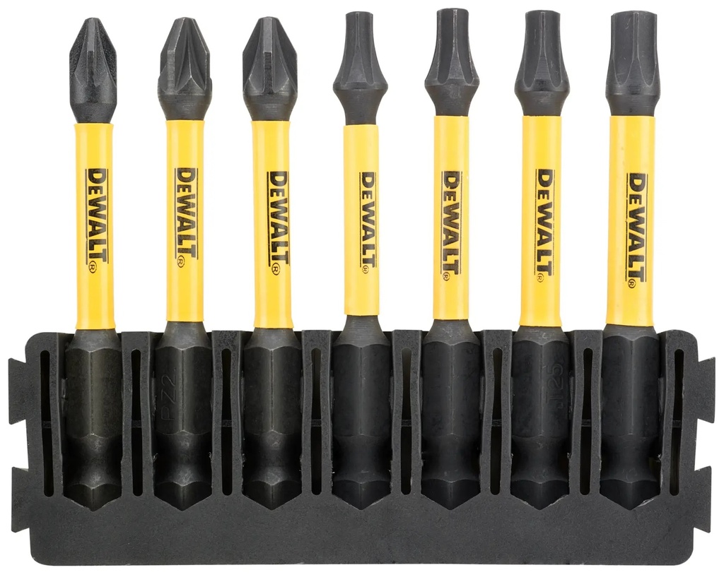 DEWALT Pozi Torx FLEXTORQ Bara de biti pentru surubelnita compatibila TOUGHCASE+, 57 mm, 7 bucati, DT70823-QZ