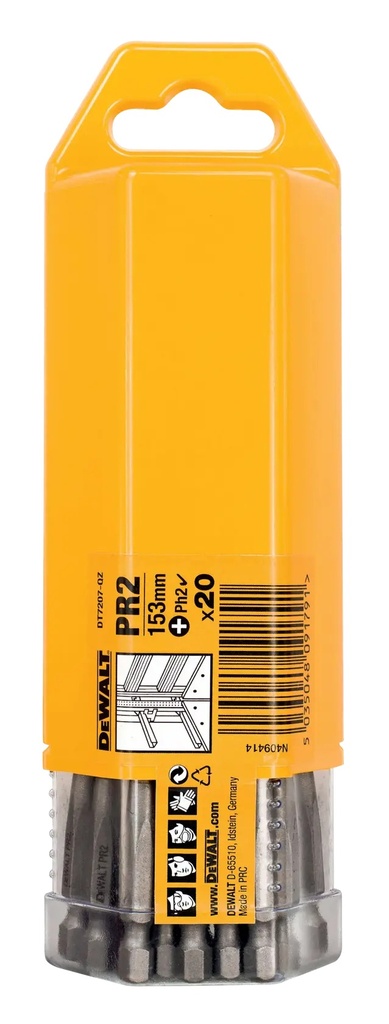 DEWALT PR2 Drywall Screwdriver Bit, 153mm, 20 Pcs, DT7207-QZ