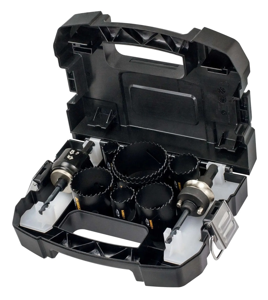 DEWALT EXTREME 2x Life HSS Set de carote bimetal cu 11 piese, uz general, in geanta de transport, DT8270L-QZ
