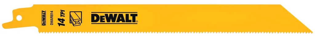 DEWALT 6" 14 TPI Straight Back BI-Metal Reciprocating Blade, 2 Pack, DW4809