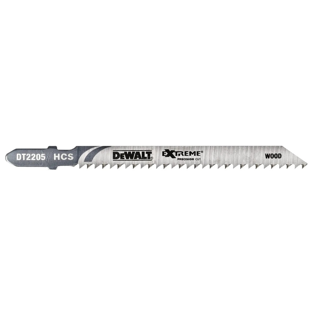 DEWALT Extreme Precision HCS Jigsaw Blade Wood (T101B), 75mm, 5 Pack, DT2205-QZ