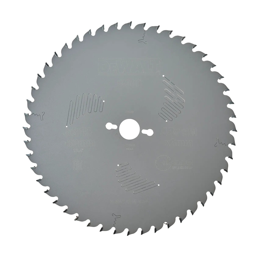 DEWALT Extreme Lama de ferastrau circular pentru atelier, 315 mm x 30 mm, 48 dinti, DT4332-QZ