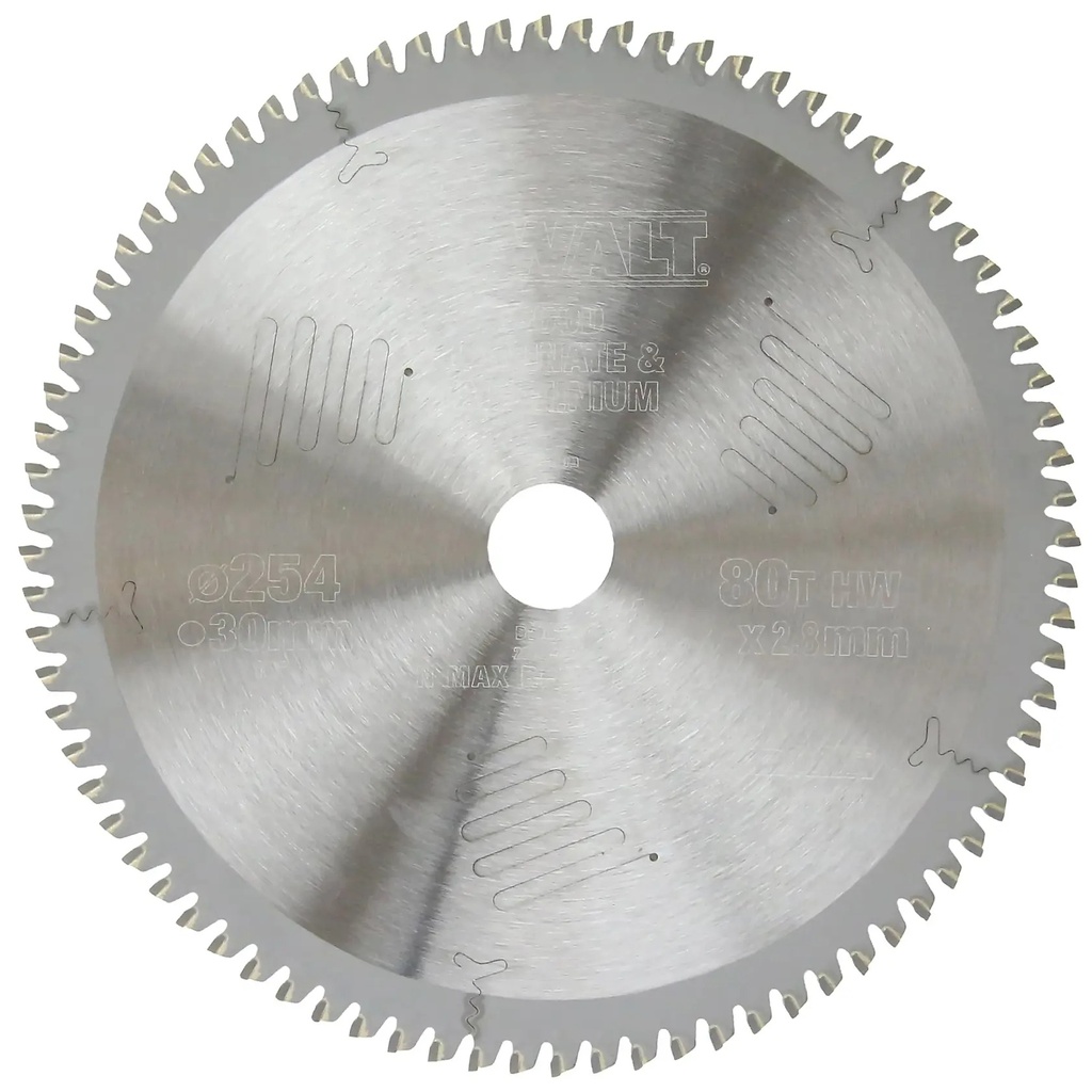 DEWALT Extreme Workshop Circular Saw Blade TCG (16/20/25/25.4/30 mm), 254mm, 80T, DT90264-QZ