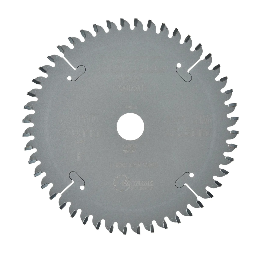 DEWALT Extreme Lama de ferastrau circular pentru atelier, 160 mm x 20 mm, 48 dinti, DT4084-QZ