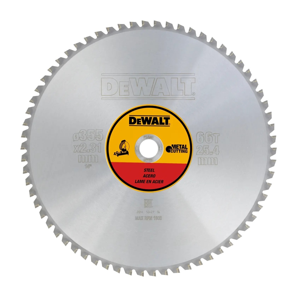 DEWALT Steel Circular Saw Blade, 355mm x 25.4mm, 66T, DT1926-QZ
