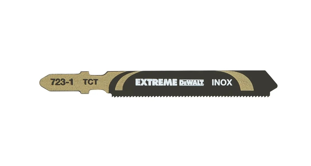 DEWALT Extreme Lama de ferastrau vertical cu varf din carbura si coada in T INOX (T118AHM), 47 mm, DT2101-QZ