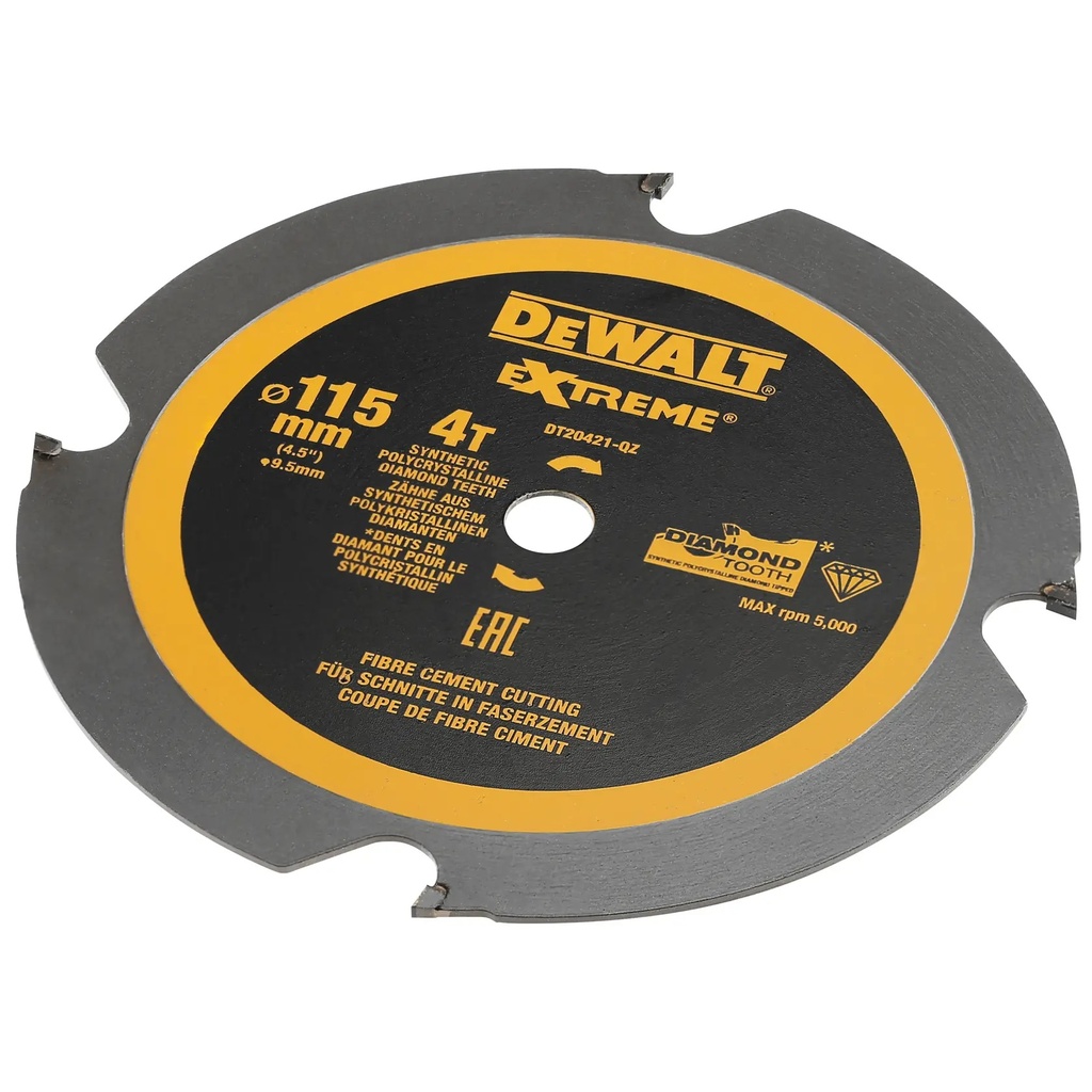 DEWALT Extreme PCD Multi Material Circular Saw Blade, 115mm x 9.5mm, 4T, DT20421-QZ