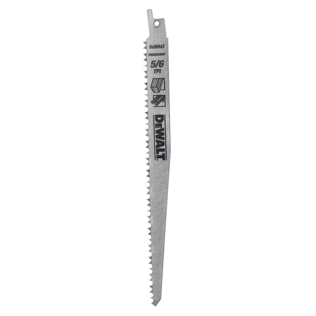 DEWALT 4/5 TPI (Wood) HCS Reciprocating Blade, 240mm, 5 Pack, DT2352-QZ