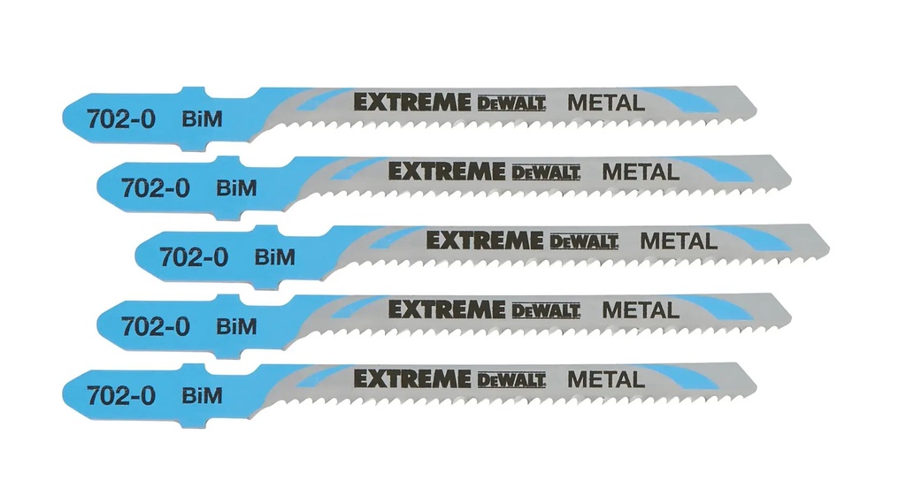 DEWALT Extreme T-Shank BIM Jigsaw Blade Metal (T118EOF), 55mm, 5 Pack, DT2054-QZ