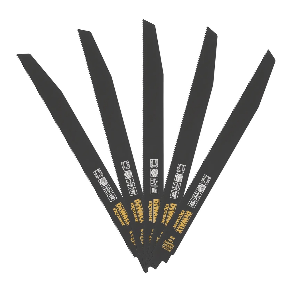 DEWALT Extreme 10 TPI BI-Metal Reciprocating Blade, 305mm, 5 Pack, DT2316L-QZ