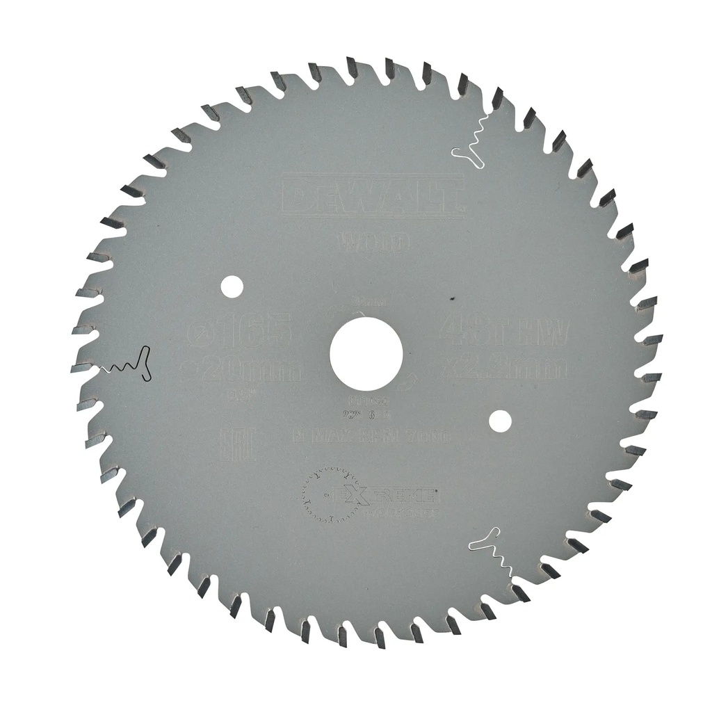 DEWALT Extreme Workshop Circular Saw Blade, 165mm x 20mm, 48T, DT1090-QZ