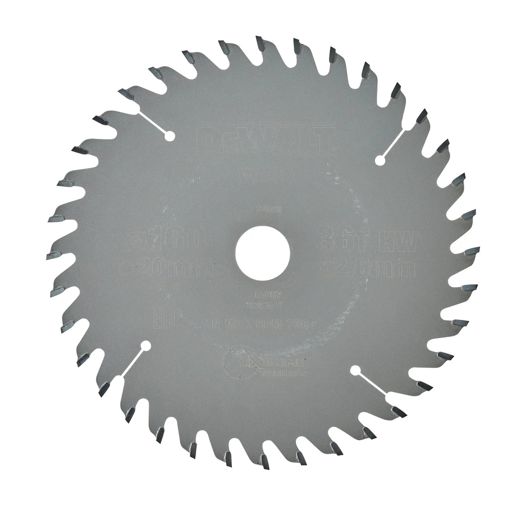 DEWALT Extreme Workshop Circular Saw Blade, 160mm x 20mm, 36T, DT4057-QZ