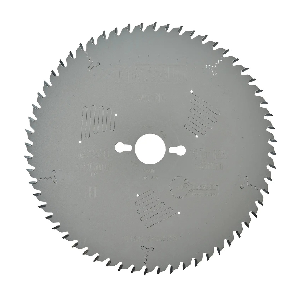DEWALT Extreme Workshop Circular Saw Blade, 250mm x 30mm, 60T, DT4351-QZ