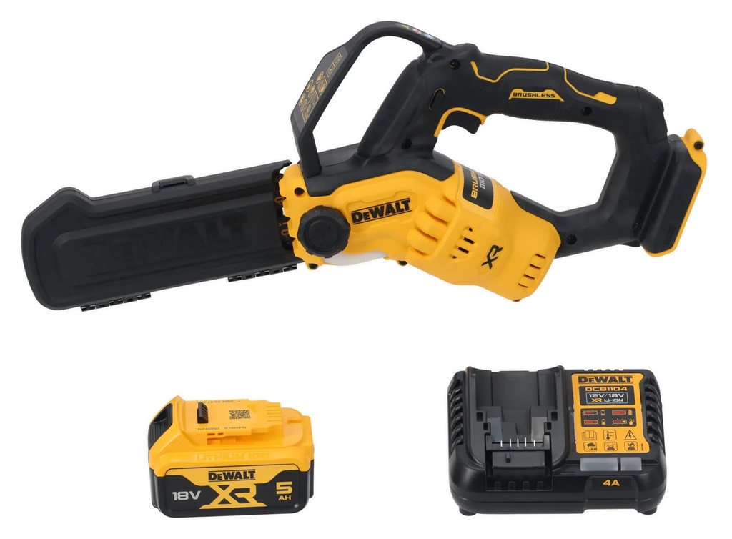 DEWALT Fierastrau de gradinarit, 20 cm, 18 V XR®, 1 x 5,0 Ah, DCMPS520P1-GB