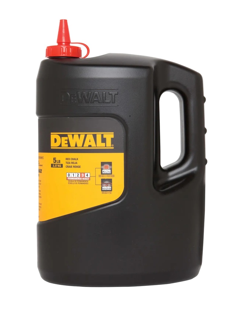 DEWALT Chalk - Red, 2.27 Kg / 5 Lbs, DWHT47059