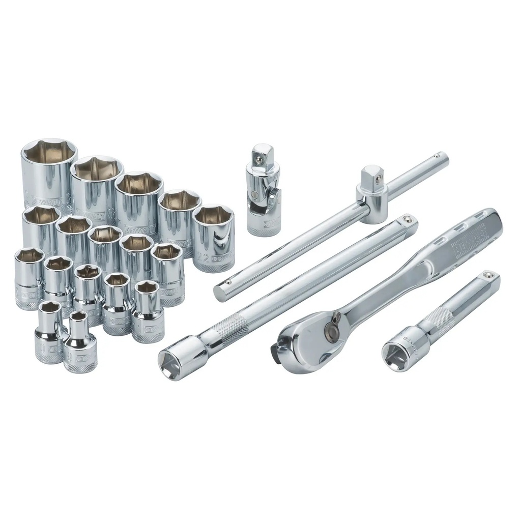 DEWALT Socket Set (6-point, Metric), 1/2in, 22 Pc, DWMT19241-1