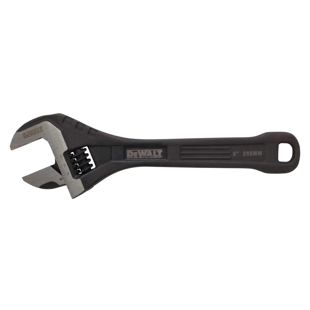 DEWALT All Steel Adjustable Wrench, 8in, DWHT80267