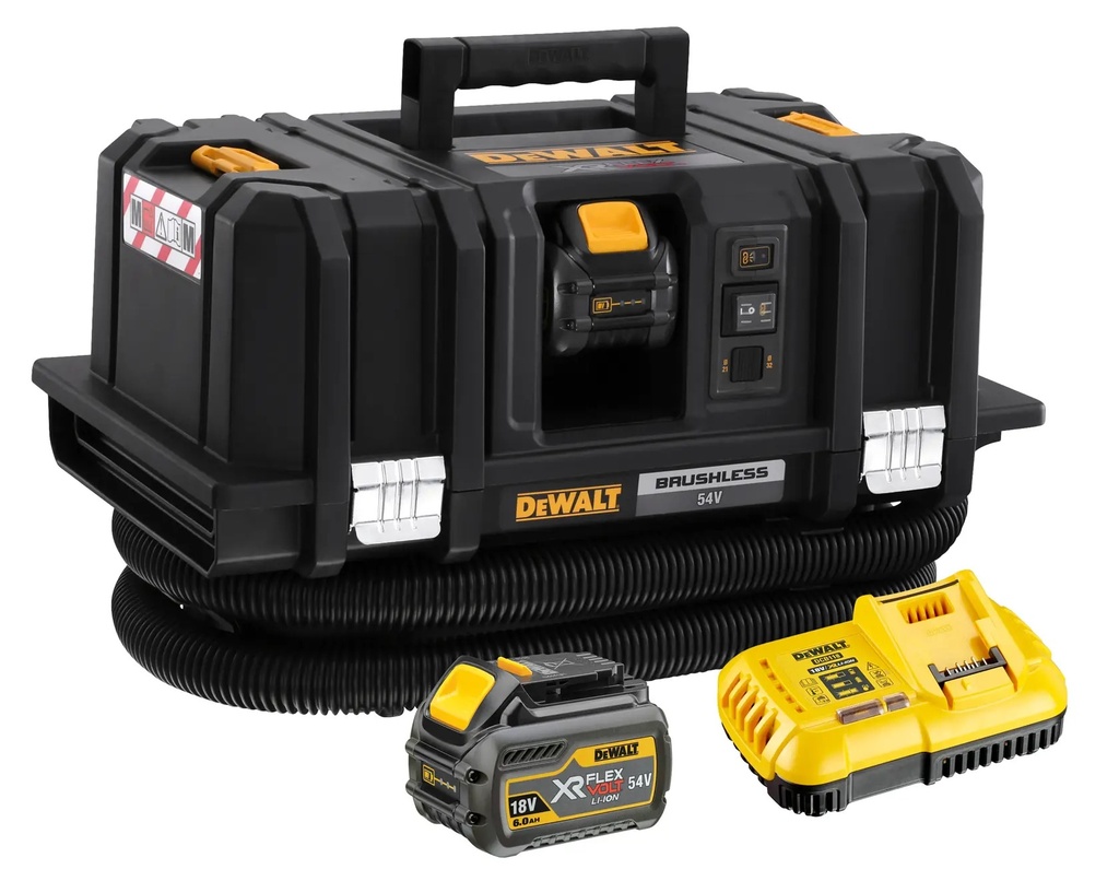 DEWALT M-Class Wet/Dry Dust Extractor, 54V XR FLEXVOLT®, 2 x 6.0Ah, DCV586MT2-GB