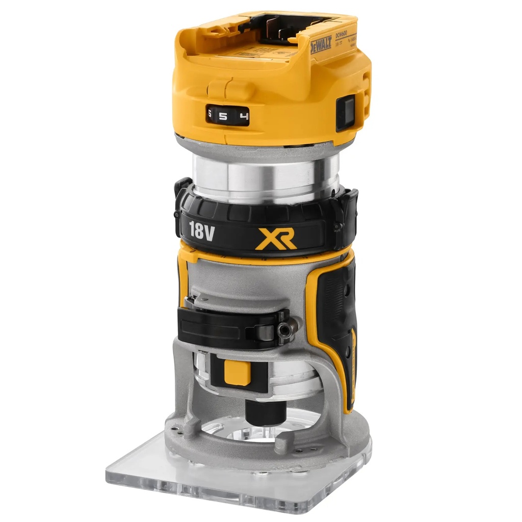DEWALT Freza de frezare cu imersie fara perii de 1/4" (doar unealta), 8 mm, 18 V XR®, DCW600N-XJ