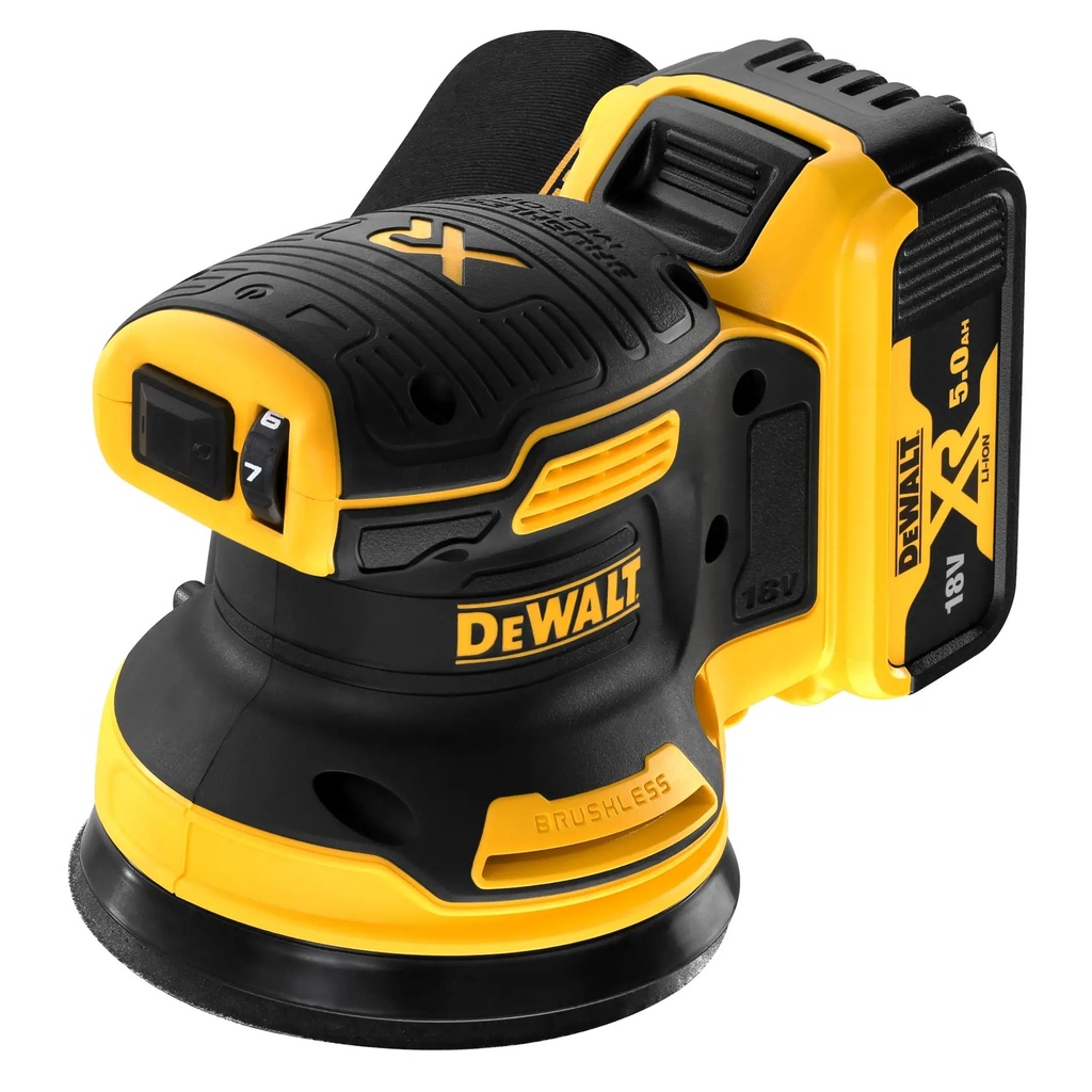 DEWALT Brushless Sander, 125mm, 18V XR®, 2 x 5.0Ah, DCW210P2-GB