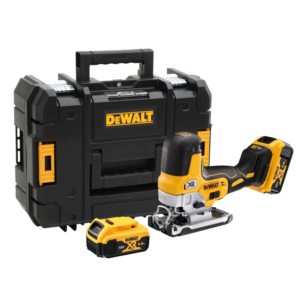 DEWALT Brushless Body Grip Jigsaw, 18V XR®, 2 x 5.0Ah, DCS335P2-GB