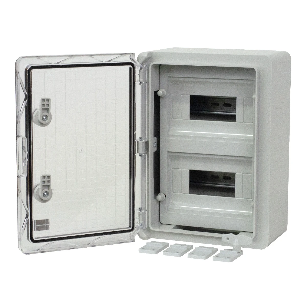ABS Enclosure IP65 200x300x150, Transparent Door + Front Covers, LAVA