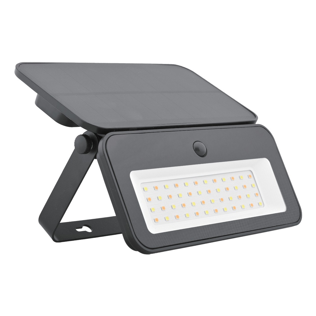 Proiector LED solar 8W 3CCT IP65 + senzor PIR, WELLMAX