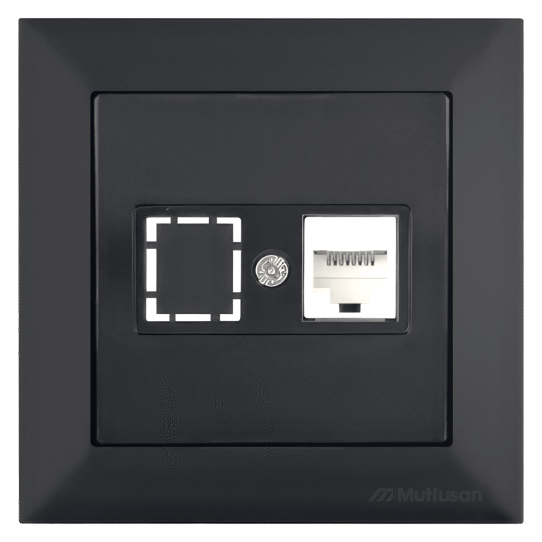 CANDELA Negru catifea – Priza date, CAT6, 1xRJ45, MUTLUSAN