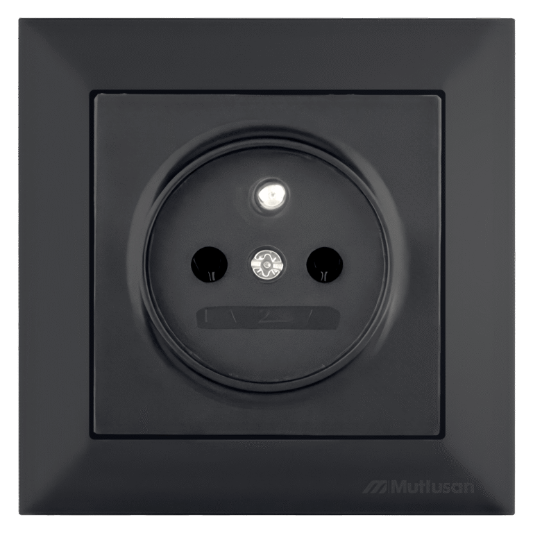 CANDELA Velvet Black – Single UPS Socket, MUTLUSAN