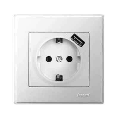 LESYA Priza Schuko + USB, LEZARD