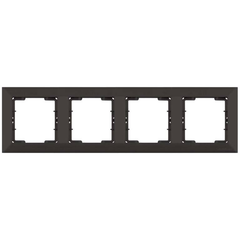 CANDELA Velvet Black – Horizontal Frame 4 Gang, MUTLUSAN