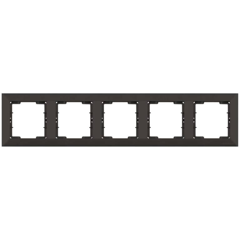 CANDELA Velvet Black – Horizontal Frame 5 Gang, MUTLUSAN