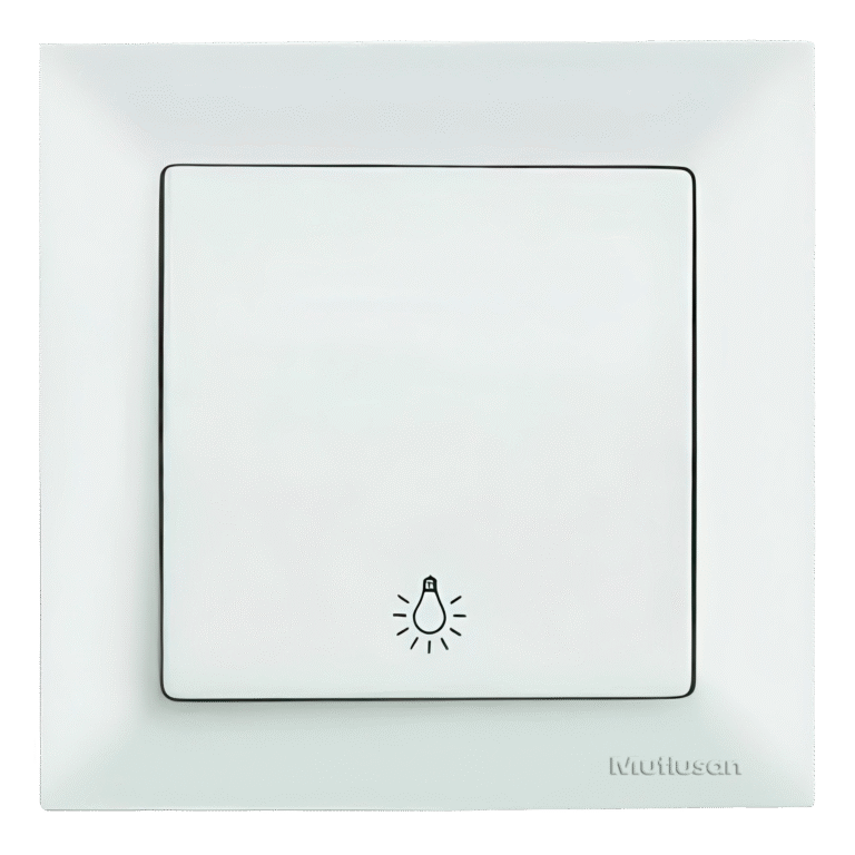 CANDELA White – Momentary Push-Button Switch With LED, MUTLUSAN