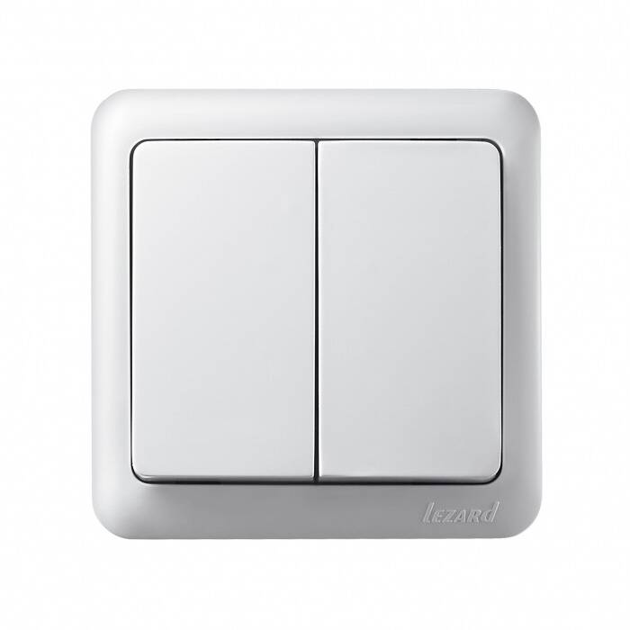 VIOLA Double Switch Surface-Mounted, LEZARD