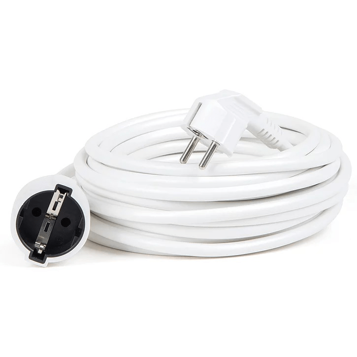Plug-Socket Extension Lead, 3x1.5mm², White, WCONN
