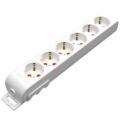 Power Strip Block, 6 Sockets, MUTLUSAN