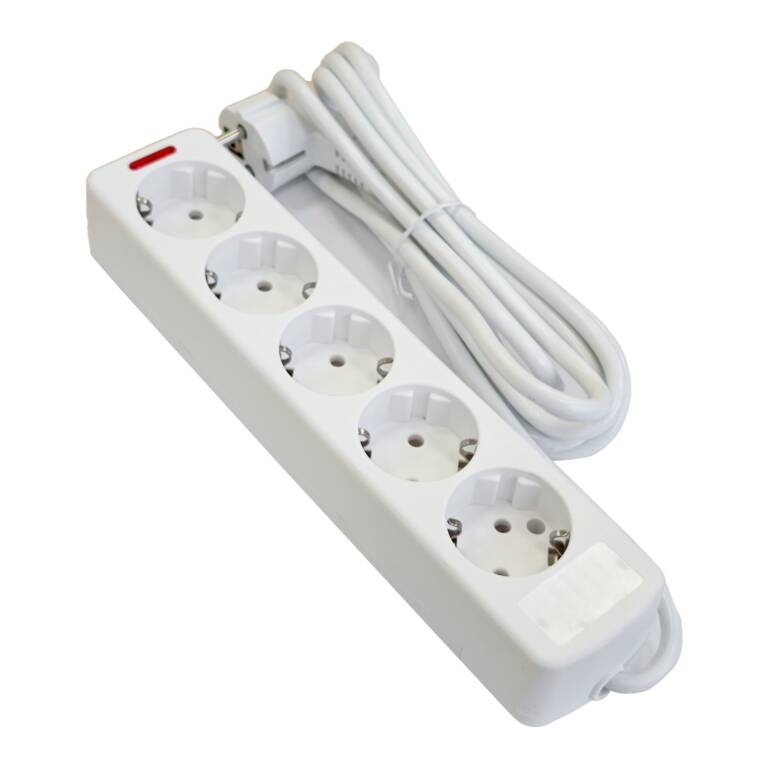 Extension Cord (LED Indicator), 5 Sockets, 3m, LAVA