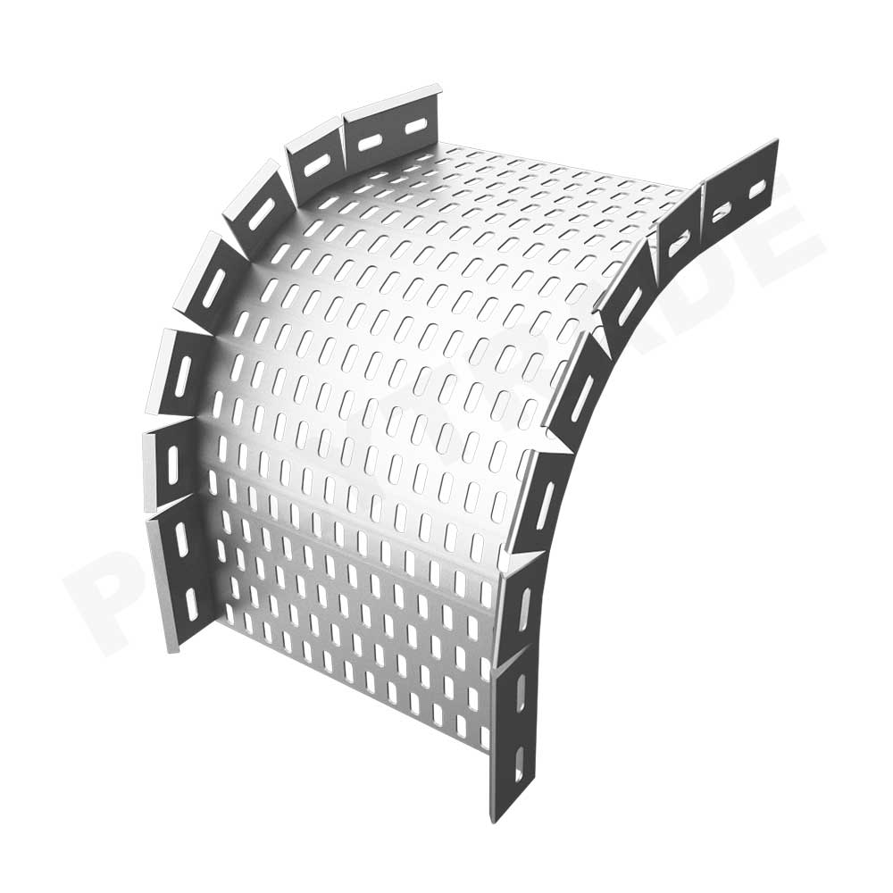 90deg Vertical Outside Bend (Convex Riser) Cable Trays WRF, HDG